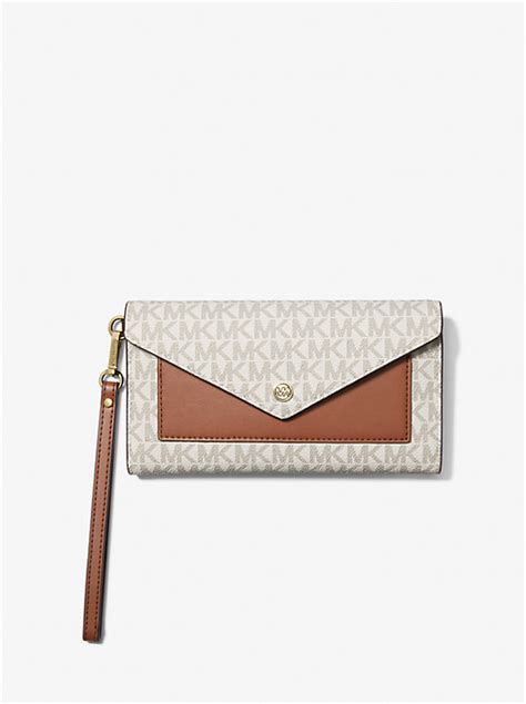 michael kors jet set wristlet iphone|Jet Set Large Logo Print Smartphone Wristlet .